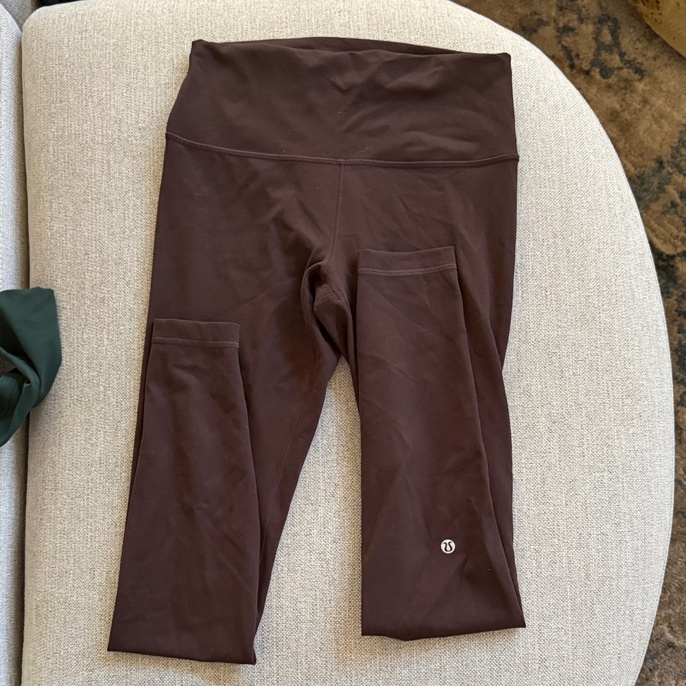 Lululemon Wunder Under Train High Rise Leggings 28’; Size 8, Espresso